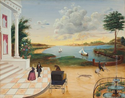 Forlater herregården, ca. 1850-55 av American School
