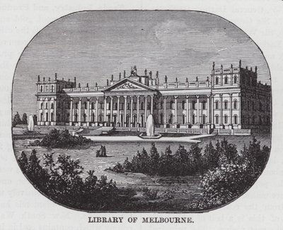 Library of Melbourne (gravering) av American School