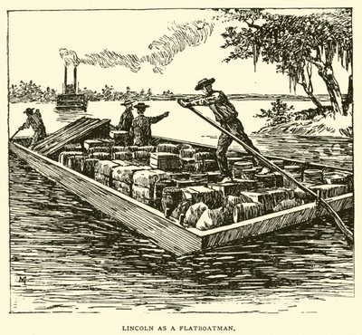 Lincoln som flatbåtmann av American School