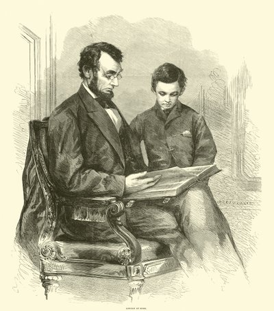 Lincoln hjemme, april 1865 av American School