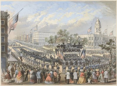 Lincolns begravelse, 25. april, 1865, pub. 1866 av American School