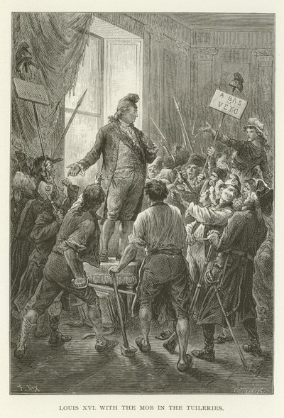 Louis XVI med mobben i Tuileriene av American School