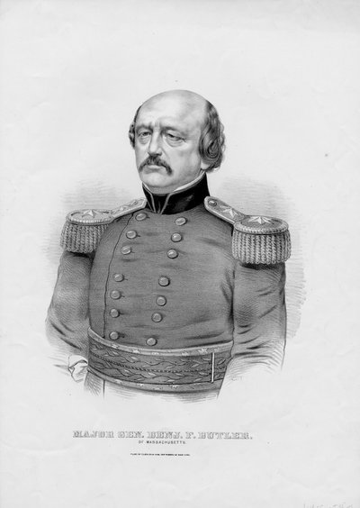 Generalmajor Benj. F. Butler av Massachusetts, pub. av Currier & Ives, ca. 1860 av American School