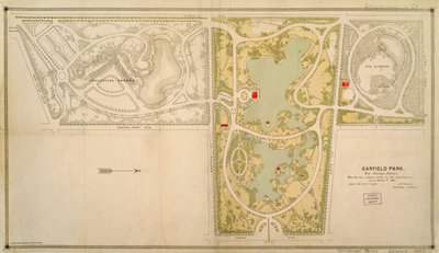 Kart over Garfield Park, Chicago, Illinois av American School