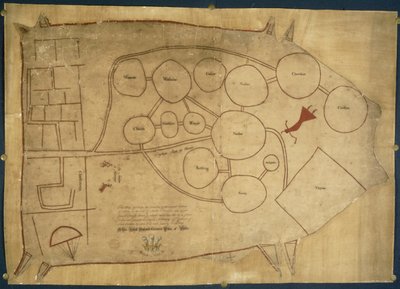 Kart over indianerland, ca. 1721-25 (vellum) av American School