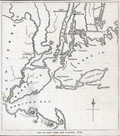 Kart over New York and the Vicinity (litho) av American School