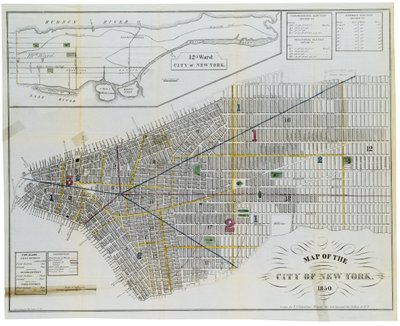 Kart over byen New York av American School