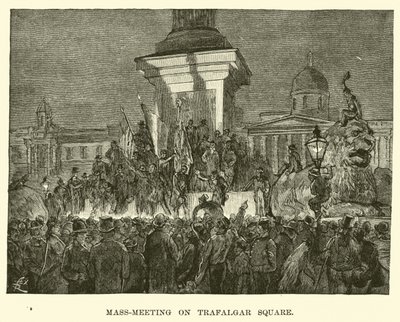 Massemøte på Trafalgar Square av American School
