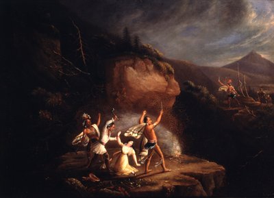Massakren på Jane McCrea, 1777, tidlig på 1800-tallet av American School