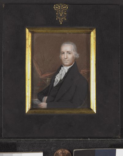 Miniatyrportrett av Samuel Osgood, ca. 1789 (w/c på elfenben) av American School