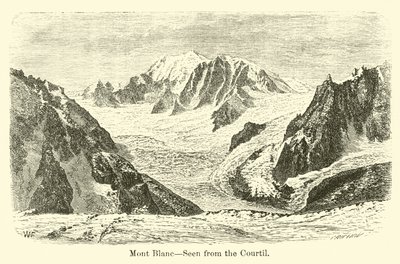 Mont Blanc, sett fra Courtil av American School