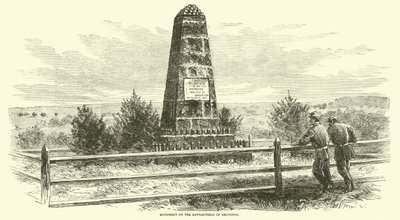 Monument på slagmarken i Groveton, august 1862 av American School