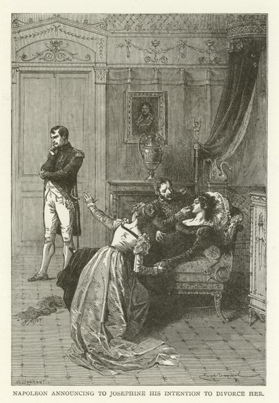 Napoleon kunngjorde for Josephine sin intensjon om å skilles fra henne av American School
