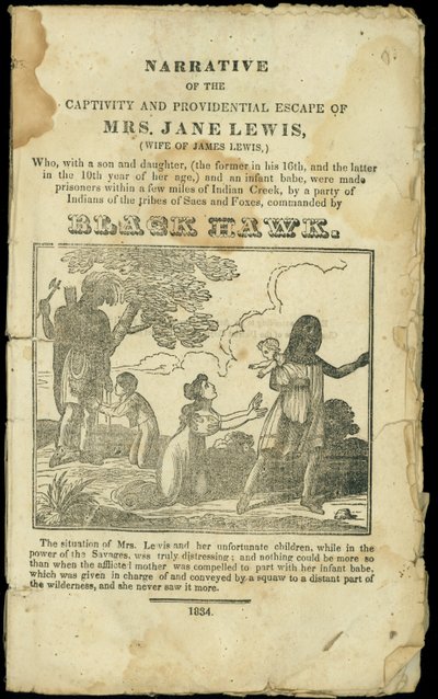 Fortelling om fangenskap og forsynsflukt av fru Jane Lewis, publisert i 1832 av American School