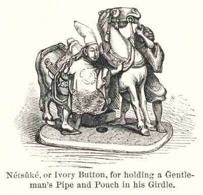 Netsuke, eller elfenbensknapp, for å holde en Gentleman