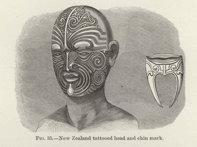 New Zealand tatovert hode og hakemerke av American School