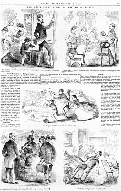Old Abes First Night in the White House, c.1860  av American School