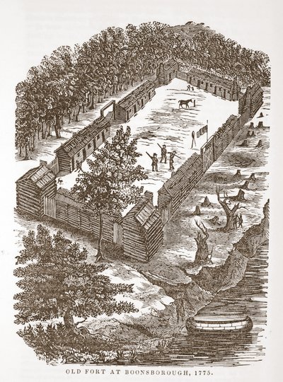 Old Fort i Boonsborough, 1775 av American School
