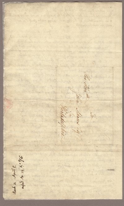Side 4, Brev fra Abigail Adams til John Adams, 31. mars - 5. april 1776 (blekk på papir) av American School