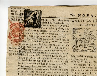 Side fra Halifax Gazette, eller The Weekly Adviser", Nova Scotia, 12.-19. desember, 1765 av American School