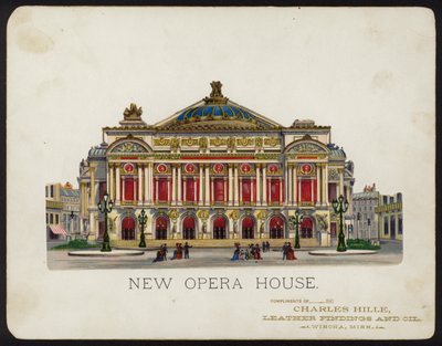 Palais Garnier operahus, Paris, Frankrike (chromolitho) av American School