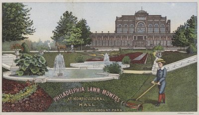 Philadelphia gressklippere ved hagebrukshallen (chromolitho) av American School