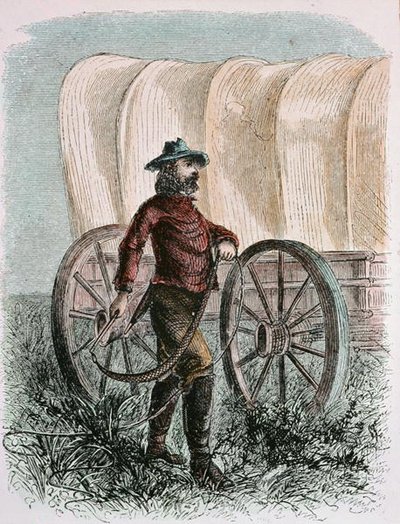 Pioneer Bullcracker holder oksepisken sin (gravering) av American School