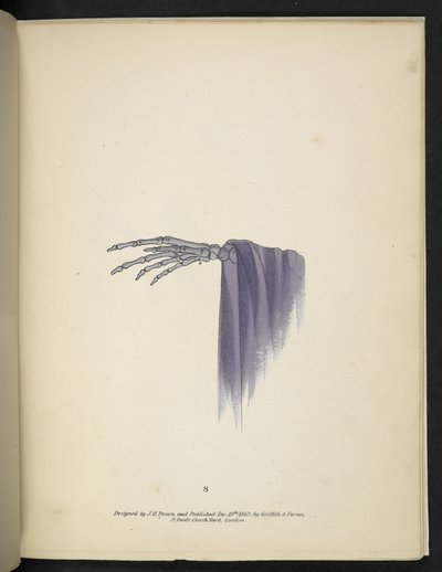 Plate 8. En skjeletthånd.  Spectropia; eller overraskende spektrale illusjoner som viser spøkelser overalt, og av hvilken som helst farge, osv. ser. 1.  J.H. brun  1864 av American School