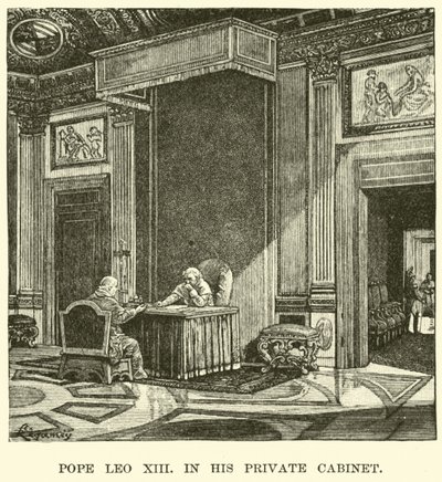 Pave Leo XIII, i sitt private kabinett av American School