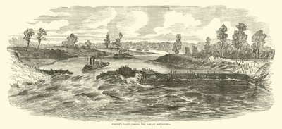 Portørers flåte passerte demningen ved Alexandria, mai 1864 av American School