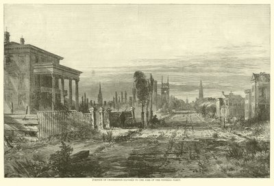 Del av Charleston utsatt for brannen fra den føderale flåten, august 1863 av American School