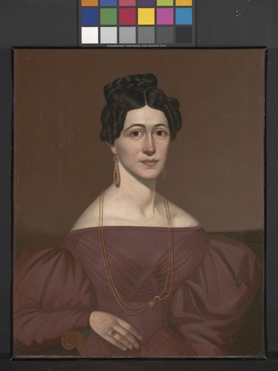 Portrett av Eliza C. Ayres (olje på lerret) av American School