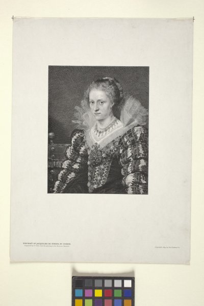 Portrett av Jacquelin De Cordes (blekk) av American School