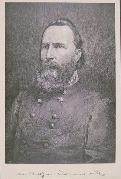 Portrett av general James Longstreet (1821-1904) (litho) av American School