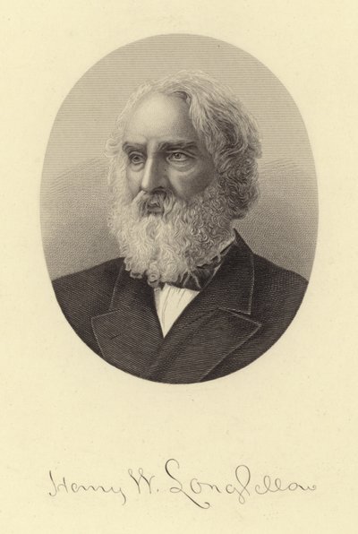 Portrett av Henry Wadsworth Longfellow av American School