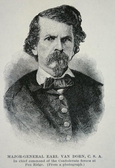 Portrett av generalmajor Earl Van Dorn (litho) av American School