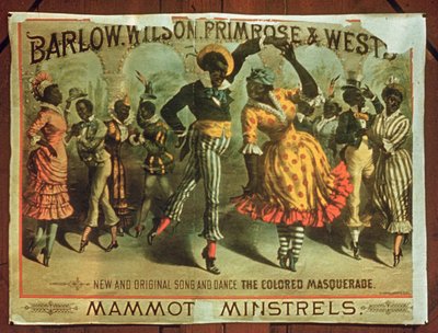Plakatreklame for Barlow, Wilson, Primrose og Wests Mammot Minstrels Colored Masquerade av American School
