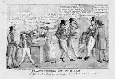 Utøvere ved baren, ca. 1834 av American School
