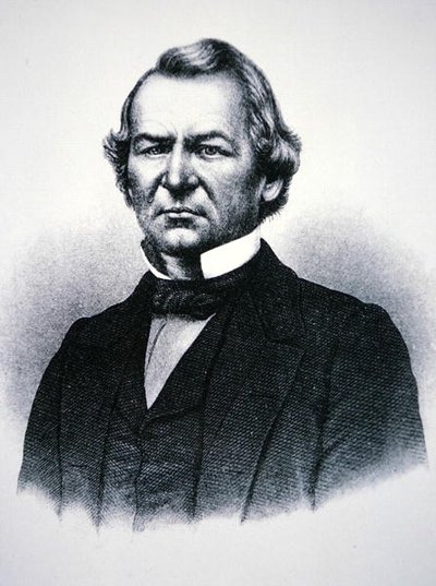 President Andrew Johnson (1808-75) (gravering) av American School