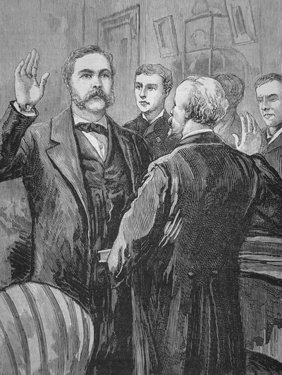 President Chester A. Arthur avla embetsed etter James Garfields død 20. september 1881 (lito) av American School