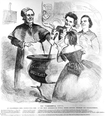 Presidential Pot Pie, fra Frank Leslies Budget of Fun, 1. oktober 1860 av American School