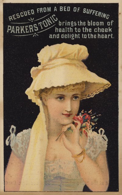 Pretty Lady Smelling Flowers av American School