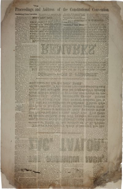 Saker og adresse til den konstitusjonelle konvensjonen, ca. 19. mars 1861 av American School