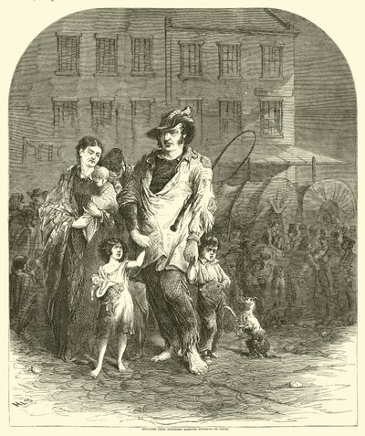 Flyktninger fra Nord-Missouri på vei inn i St Louis, september 1864 av American School