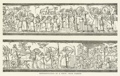 Representasjon av en beleiring; fra Nimrud av American School