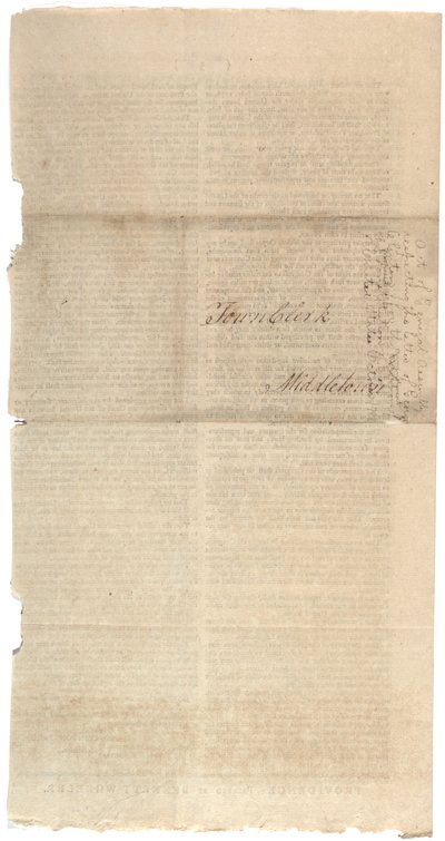 Resolusjoner som skriver ut NYS-forslag til endringer i grunnloven, oktober 1788 av American School