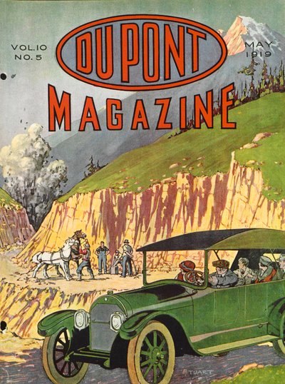 Veibygging, forside av DuPont Magazine, mai 1919 av American School