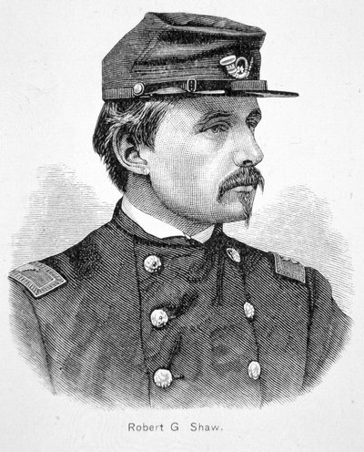 Robert Gould Shaw (1837-63) (gravering) av American School