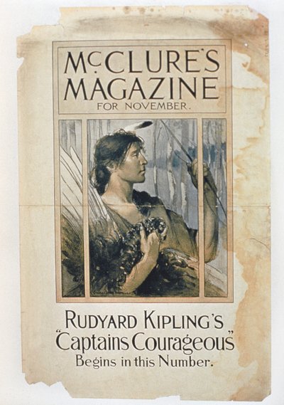 Rudyard Kiplings kaptein Courageous i novemberutgaven av Mcclure