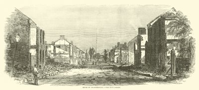 Ruinene av Chambersburg, Main Street, september 1864 av American School
